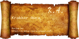 Krakker Aura névjegykártya